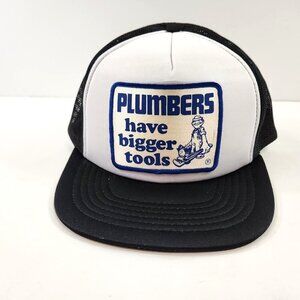 Plumbers Have Bigger Tools Snapback Cap Mesh Back Trucker Hat One Size